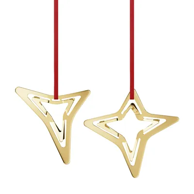 Productafbeelding van Georg Jensen - Kerstornament, ster met 3 of 4 punten, 2021, verguld