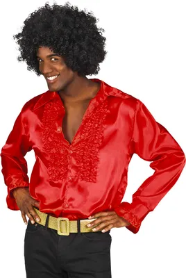 Immagine prodotto di Camicia Schlagerstar con volant rosso taglia: M
