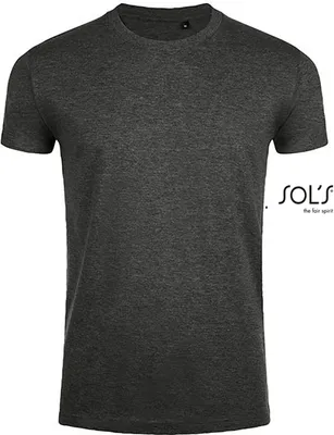 Produktbild von SOLs 00580 | Imperial Fit Herren T-Shirt - Farbe: Charcoal Melange - Größe: M