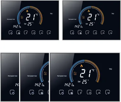 Produktbild von 5X Smart Digital LCD Raumthermostat Programmierbarer Thermostat 5+1+1 Sechs Perioden Touchscreen LCD Wasserheizung Thermoregulator Sperrfunktion