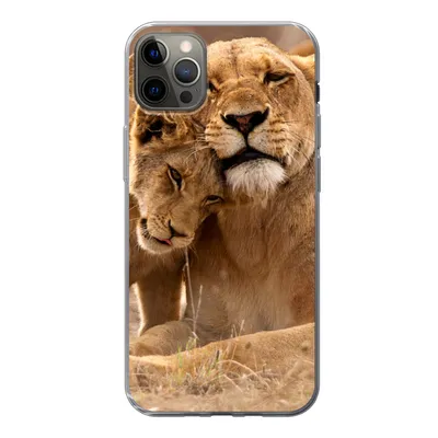 Produktbild von MuchoWow® Handyhülle Schutzhülle Hülle für iPhone 12 Pro Max Löwe - Wilde Tiere - Jungtier Silikon Softcase Handy Hülle - Hartschale