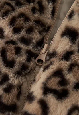 Produktbild von NAME IT Leo-Print Jacke mit Reißverschluss und Bündchen Größe: