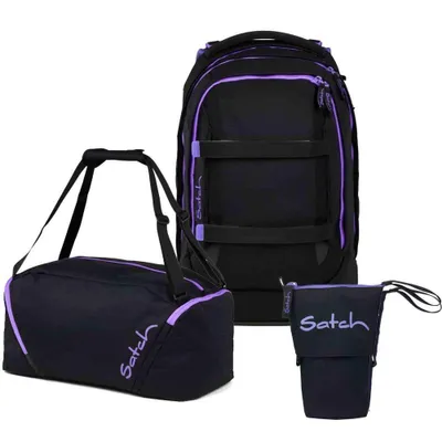 Produktbild von Satch Pack Purple Phantom Schulrucksack Set 3tlg.