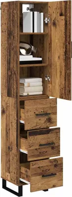 Obrázek produktu pro vidaXL Highboard old wood 34,5 x 34 x 180 cm materiál na bázi dřeva