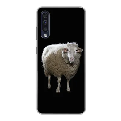 Produktbild von MuchoWow® Handyhülle Schutzhülle Hülle für Samsung Galaxy A30s Schafe - Nutztiere - Schwarz Silikon Softcase Handy Hülle - Karteninhaber