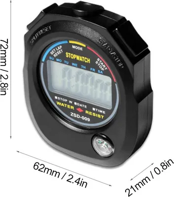 Obrázek produktu pro Elektronické digitální sportovní stopky s datem, časem, budíkem, kompasem pro outdoorové sporty, běh, fitness, trenéra, rozhodčího