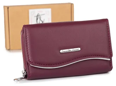 Produktbild von Große Damen Geldbörse aus weichem Leder in Violett mit RFID-Schutz