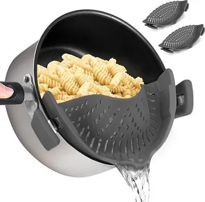 Immagine prodotto di Colino in silicone, resistente al calore, lavabile in lavastoviglie, 2 pezzi, set da cucina