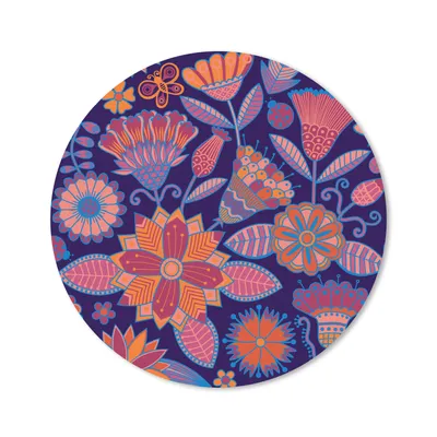 Produktbild von MuchoWow® Mauspad Mousepad Schmetterling - Blumen - Muster 40x40 cm - Mousepads - Maus Mat - Pad - Mausunterlage - Schreibtisch Accessoires