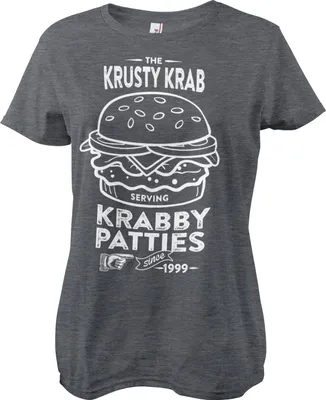 Produktbild von The Krusty Krab Serving Krabby Patties Girly Tee - Large  - DarkHeather