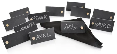 Produktbild von Sänger Namensschilder aus Schiefer 12er Set