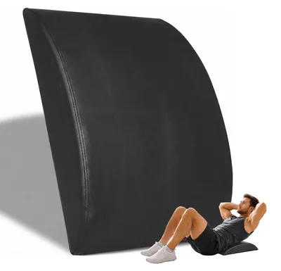 Imagen del producto de Relaxdays, esterilla para abdominales, dimensiones: 7 x 30,5 x 37 cm, material: PVC, espuma, ideal para ejercicios de abdominales, entrenamiento del core y fortalecimiento abdominal, color negro, Imagen generada por IA