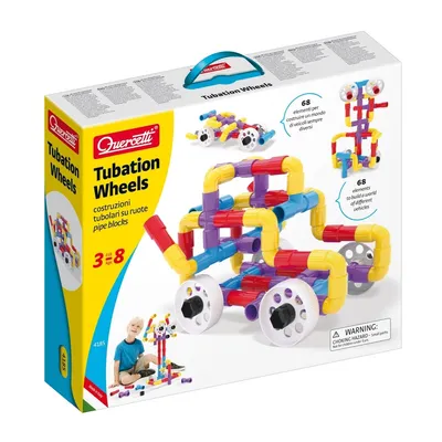Produktbild von Quercetti Rohrbaukasten - 68-teiliges Konstruktionsspielzeug Set