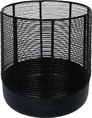 Produktbild von Kaheku Windlicht Ian schwarz 18,5 Ø 22h 1120011013