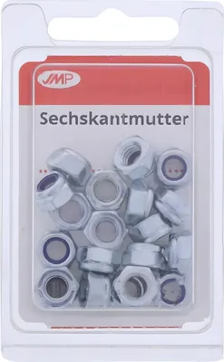 Zdjęcie produktu dla Nakrętki sześciokątne JMP ocynkowane M6 DIN985 20 sztuk