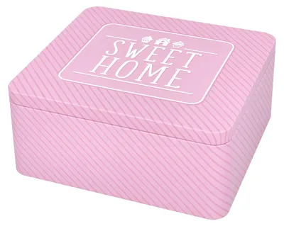 Produktbild von BIRKMANN Geschenkbox mit Spruch, rosa, 21 x 19 cm, H 9 cm, aus robustem Weißblech, 439849