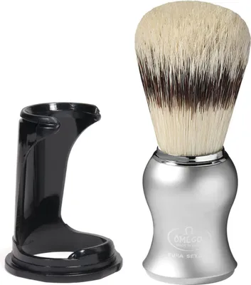 Immagine prodotto di Pennello da barba Omega in pura setola con supporto 81229