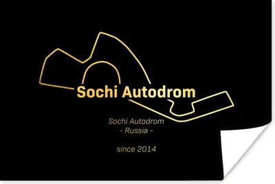 Produktbild von MuchoWow® Poster F1 - Sotschi - Rennstrecke 60x40 cm - Schlafzimmerdekoration