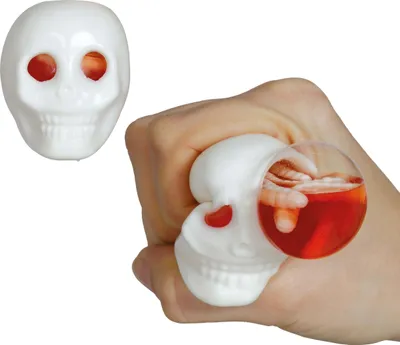 Produktbild von Halloween Gummischädel mit Käfern im Kopf