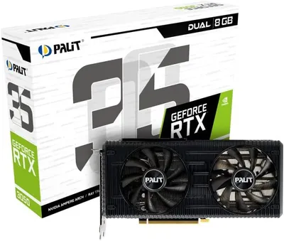 Produktbild von Palit GeForce RTX 3050 Dual - Grafikkarten - GF RTX 3050