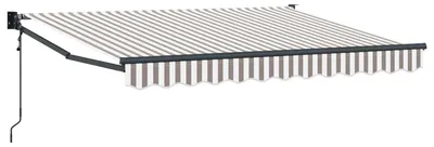 Immagine prodotto di Tenda da sole estensibile vidaXL, grigio chiaro e bianco, 3 x 2 m
