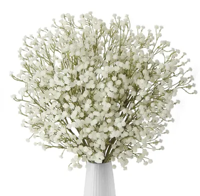 Produktbild von Künstliche Schleierkrautsträuße, 10 Stück, künstliche Schleierkrautblüten für Hochzeiten, Partys, DIY-Projekte, Blumenarrangements und Heimdekoration.