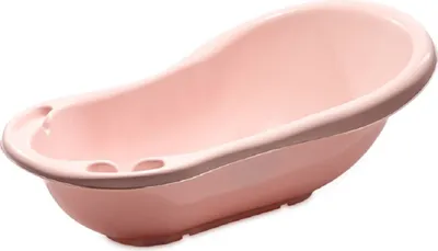 Produktbild von Lorelli Babybadewanne mit Ablagefcher, 84 cm lang, ergonomische Form ab Geburt rosa Wolke