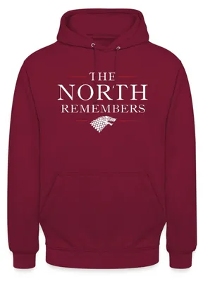 Produktbild von Spreadshirt Game Of Thrones The North Remembers Schattenwolf Uni Hoodie, XL, Bordeaux