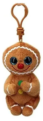 Image de Mascotte pain d'épices marionnettes de Noël TY - 9cm