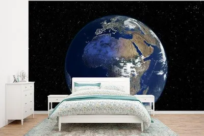Produktbild von Afrika-Karte Wandtapete, Satellitenbild, 320 cm x 240 cm, großformatig, farbig.