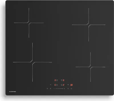 Produktbild von Klarstein PowerGlide Induktionskochfeld - 4-Zonen Kochfeld Induktion, 7400W Boost, Touch-Schieberegler, Timer, Kindersicherung, Restwärmeanzeige, 60cm, Mattglas, Einbau-Induktionsherd