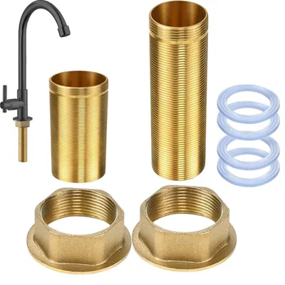 Obrázok produktu pre Predlžovacia armatúra pre kohútik, závit M32 x 10/15 cm - S uzávermi - Vodotesné uzávery - Trubica so závitom - Gumové tesnenia - Zlepšenie tesnosti - Príslušenstvo pre kohútiky