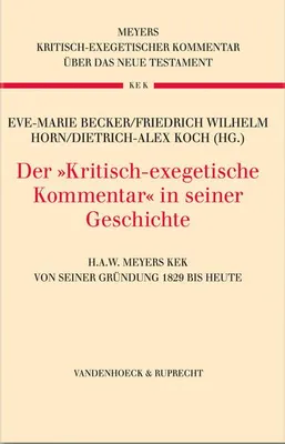Obrázek produktu pro Der »Kritisch-exegetische Kommentar« in seiner Geschichte