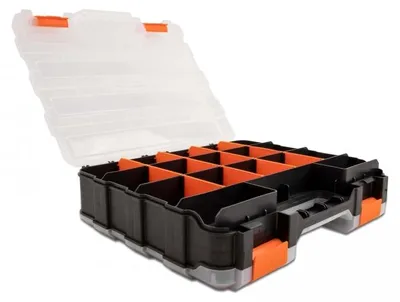 Immagine prodotto di DELOCK Sortimentsbox mit 34 Fächern orange / schwarz