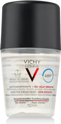Produktbild von Vichy Homme Antitranspirant Roll-on gegen Flecken auf der Kleidung, 48 Stunden, 50 ml