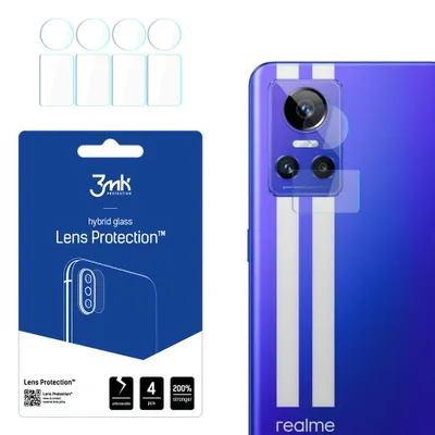 Produktbild von 3mk Hybridglas Lens Protection für Realme GT Neo 3 Kamera Objektiv Kameralinse 0,16mm 6H (4 Stück)
