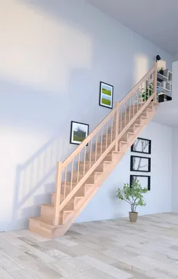 Obrázek produktu pro Schodiště Pertura Atanas Lepené dřevo buk s podstupnicemi buk rovné 100 cm 13/14