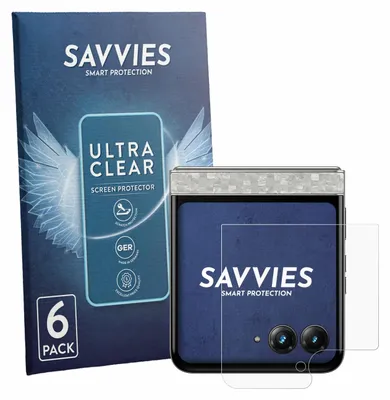 Produktbild von 6x Für Motorola Razr 70 (Hinteres Display) Schutzfolie Savvies Displayschutz Display Schutz Folie Klar Transparent