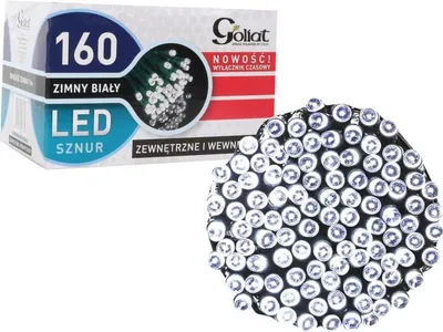 Zdjęcie produktu dla Lampki choinkowe 160 LED zewnętrzne i wewnętrzne z wyłącznikiem czasowym zimny biały