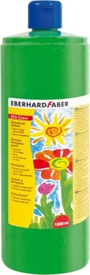 Produktbild von Schulmalfarbe Efacolor Tempera 1000ml Flasche permanentgrün Packung mit 6 Stück