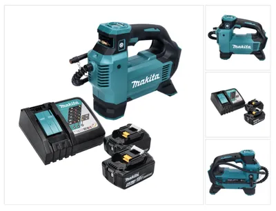 Produktbild von Makita DMP 181 RT Akku Kompressor 18 V 11,1 bar + 2x Akku 5,0 Ah + Ladegerät