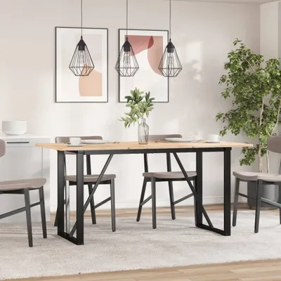 Image de BEI CLORIS Piètement de table de salle à manger en O 140x60x73 cm Acier - Pieds de table Nouveau6777734 1parcel