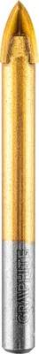 Produktbild von GRAPHITE HM Universalbohrer, Durchmesser 3-12 mm, zylindrischer Schaft, TiN-beschichtet, 4 Hartmetallspitzen, zum schlagfreien Bohren in: Holz, Kunststoff, Aluminium, Ziegel, Keramik, Glas (10mm)