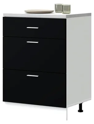 Produktbild von Unterschrank Lyon Schwarz Holzwerkstoff