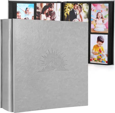 Obrázek produktu pro Fotoalbum o rozměrech 10x15 cm, určené pro 1000 fotografií, potažené umělou kůží, vhodné pro svatbu