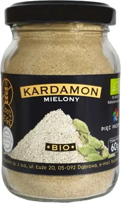KARDAMON MIELONY BEZGLUTENOWY BIO 60 g - PIĘĆ PRZEMIAN