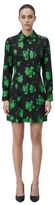 Productafbeelding van Zara dames blousejurk, mini model, viscose, zwart, maat L