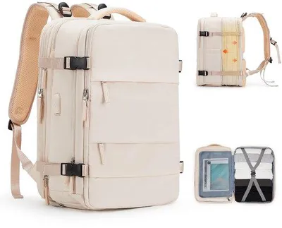 Immagine prodotto di Zaino da viaggio capiente, zaino da trekking, zaino sportivo impermeabile per attività all'aperto, zaino da escursione giornaliera, zaino per laptop verde oliva con scomparto per scarpe e scomparto per laptop, custodia per laptop da 14 pollici