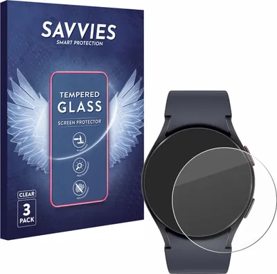 Produktbild von 3x Savvies Schutzglas für Samsung Galaxy Watch 6 (40 mm) Displayschutz 9H Glas klar transparent