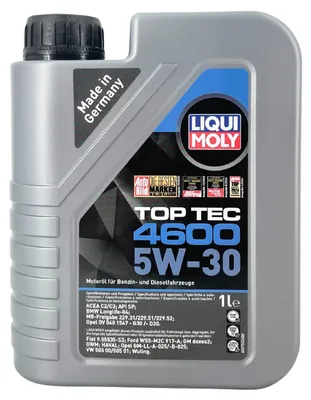 Produktbild von LIQUI MOLY Top Tec 4600 für 5W-30 1 Liter Motoröl Motorenöl Synthetisch Longlife-04 DEXOS 2 229.31 229.52 502 00 505 01 WSS-M2C917-A LL-A-025 LL-B-025